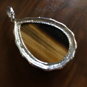 Jewelry - SS tiger eye teardrop enhancer pendant Jewelry - SS tiger eye teardrop enhancer pendant